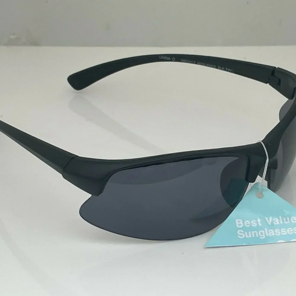 FWG Men Sunglasses Black Wrap Eye Wear UV protection RESILIENCE NS0917 Shades